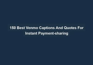 150 Best Venmo Captions And Quotes For Instant Payment Sharing