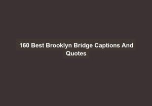 160 Best Brooklyn Bridge Captions And Quotes